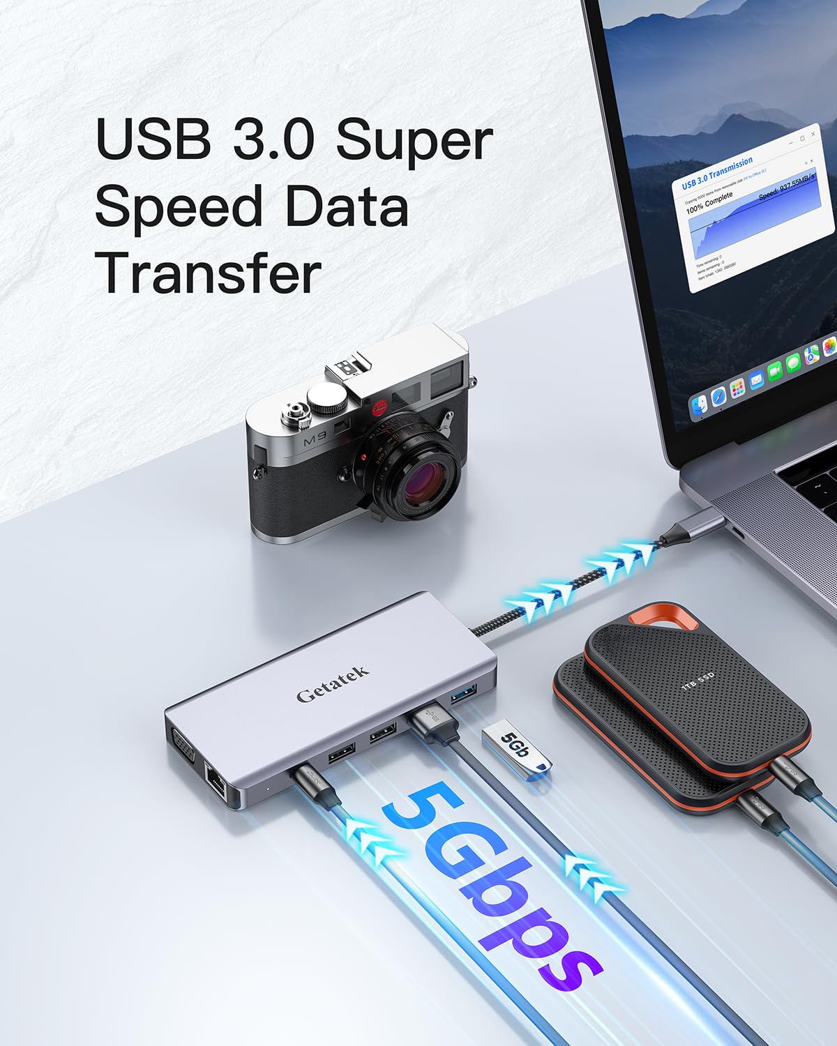 Docking station 12 in 1 USB C, adattatore Ethernet con HDMI 4K a
