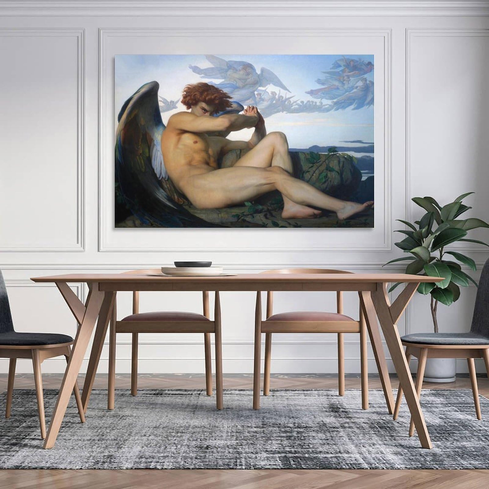 マヌエール・ミリャーレス、【堕落した人物】、新品高級額 額装付 Amazon.co.jp: Alexandre Cabanelアレクサンドル・カバネル