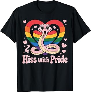 Hiss with Pride Rainbow Snake LGBTQ+ T-Shirt