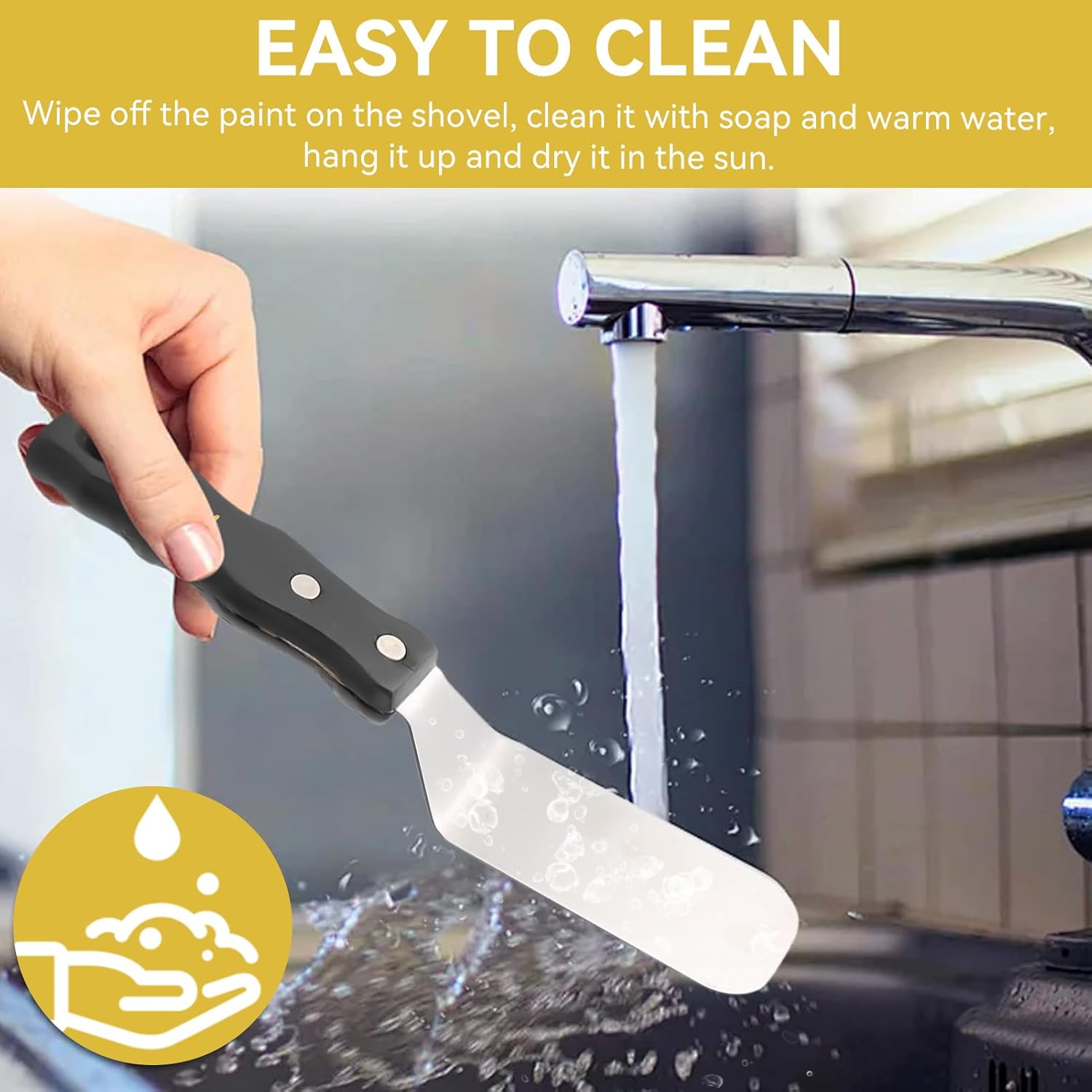 Palette Knife, 5 Pieces Stainless Steel Painting Knives Set, Spatula Palette Knife, Assorted Metal Oil Paint Knives for Oil, Canvas, Acrylic Painting