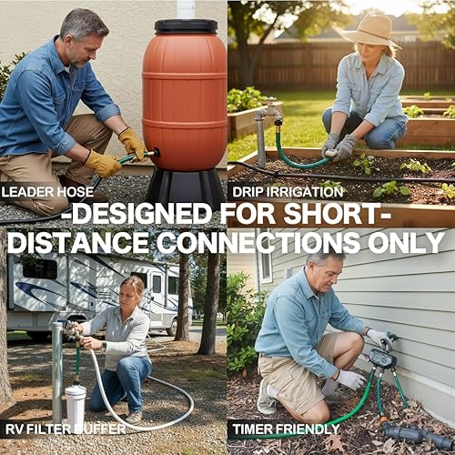 Miniatura 4 de Manguera de jardín a prueba de fugas para jardinero mangueras de agua de PVC de 12 pulgada con accesorios GHT - 10 pies sin torceduras y flexible