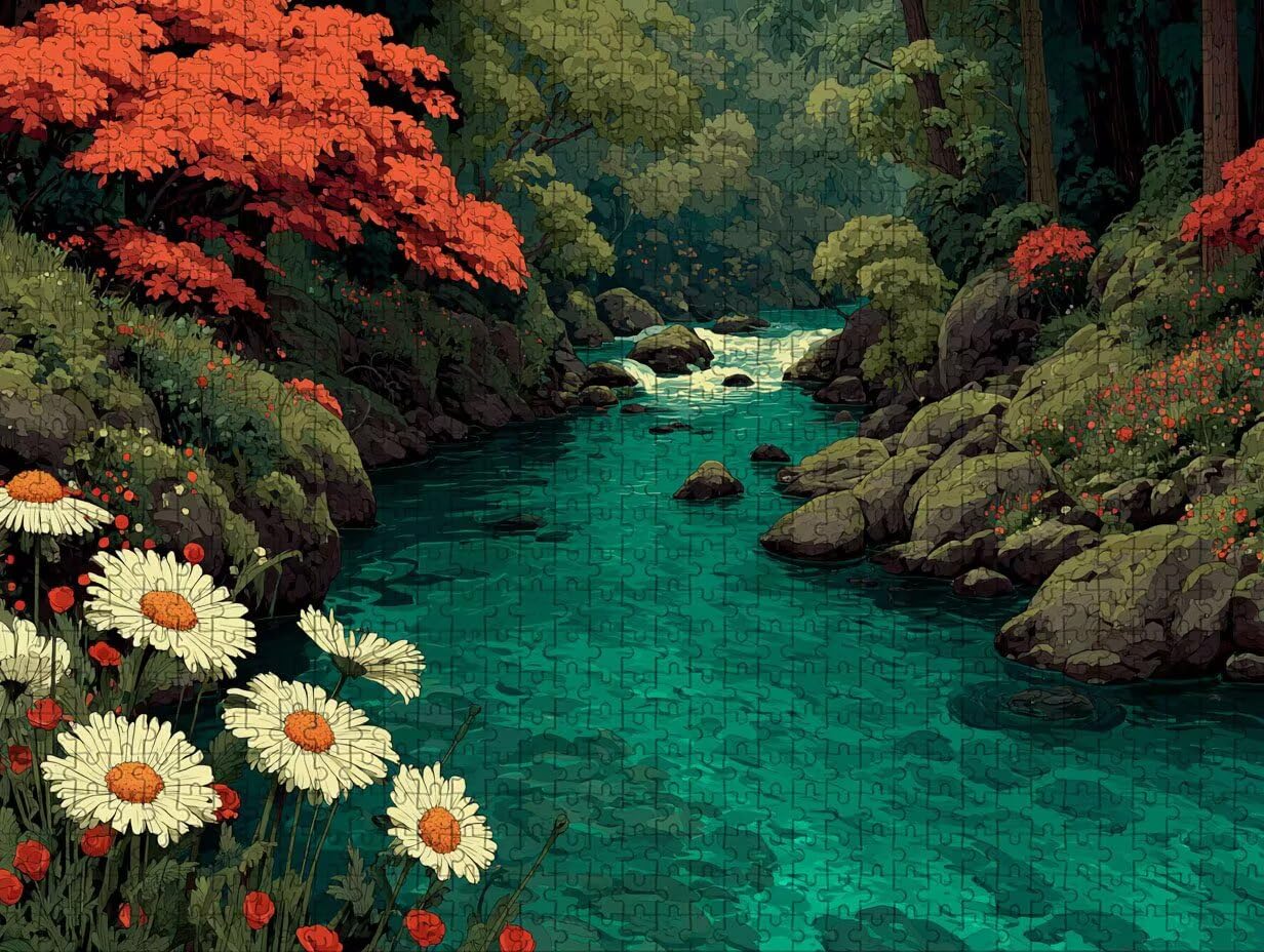 Puzzle Arte con Scatola Flower, Visualizzazione Puzzle Legno 6000 Pezzi Adulti 179x105cm, Attività di Intrattenimento ad Alta Difficoltà, DIY Classici Gioco, Jigsaw Per Tutta La Famiglia, L-9638