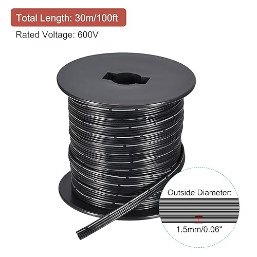 Miniatura 2 de MECCANIXITY Cable de cinta de 26 AWG Alambre de silicona de 4 pines de calibre 26, cable de silicona plano de 98.4 ft100 pies, alambre de cobre