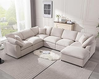 Cloud Couches for Living Room, Oversized Modular Sectional Sofa with Ott...
