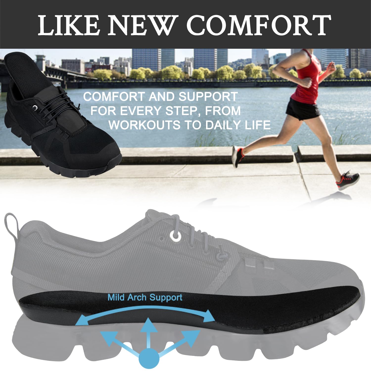 Endoto Wkładki do On Cloud Butów, Zamiennik EVA O Wysokiej Sprężystości Wkladka Zamienne Insoles Replacement Insert(Damskie,40.5 EU)