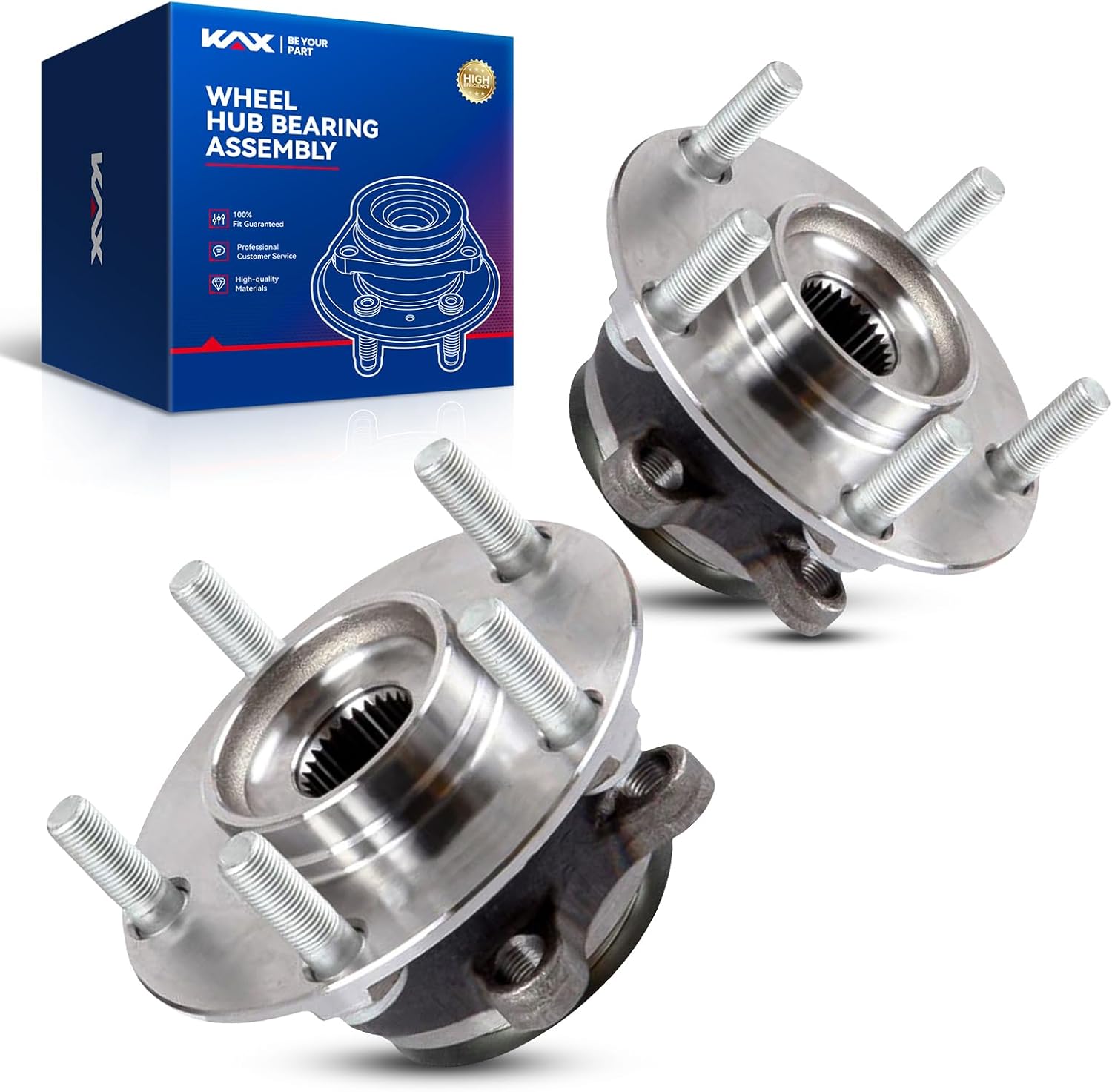 KAX 513298 Front Wheel Bearing Compatible with 2008-2013 Nissan Rogue,5 Lug Wheel Bearing hub Assembly 2pcs