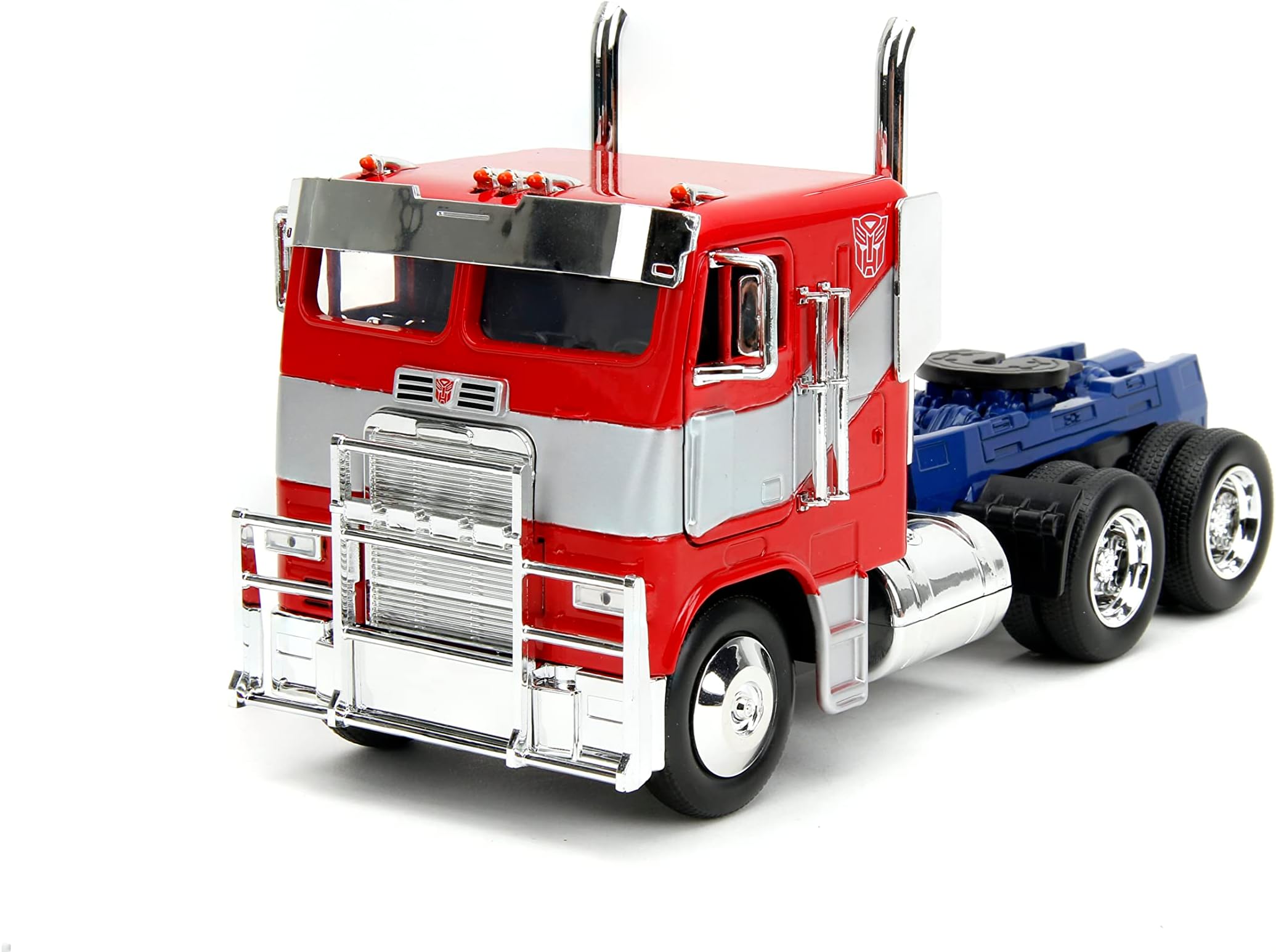 Jada Transformers Rise of The Beast 1:24 Optimus Prime w/Robot On Chassis Die-Cast Car, Toys for Kids and Adults