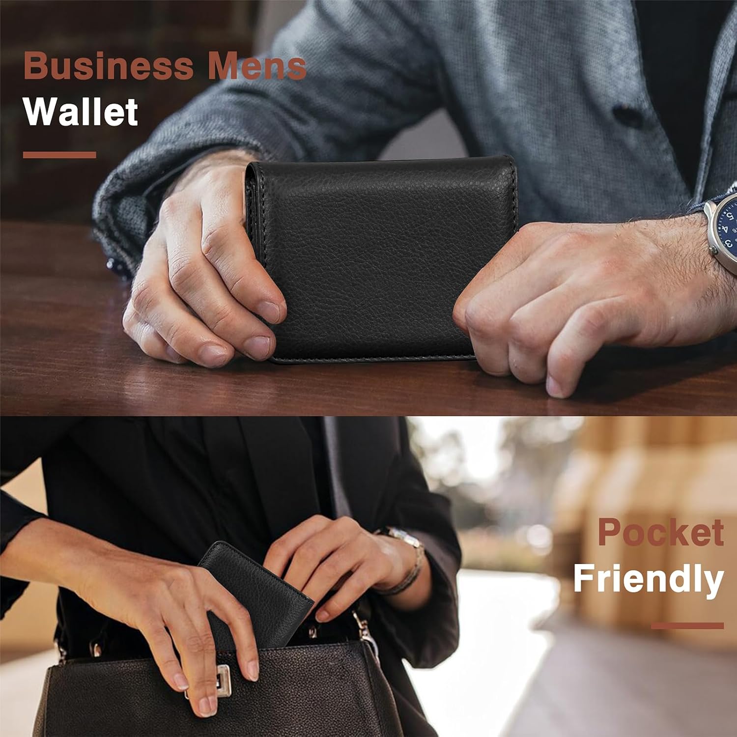 LOHASIC Magsafe Wallet for iPhone 17 16/15/14/13/12 Pro Max & Plus Air– Large Capacity Magnetic Card Holder Fits 10+ Cards, RFID Blocking PU Leather Wallet with Strong Magnets, Black