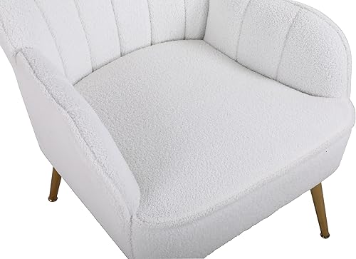 Miniatura 5 de HomVent Silla de ocio de terciopelo, moderna silla de escritorio tapizada, silla giratoria de terciopelo, taburete giratorio de altura ajustable