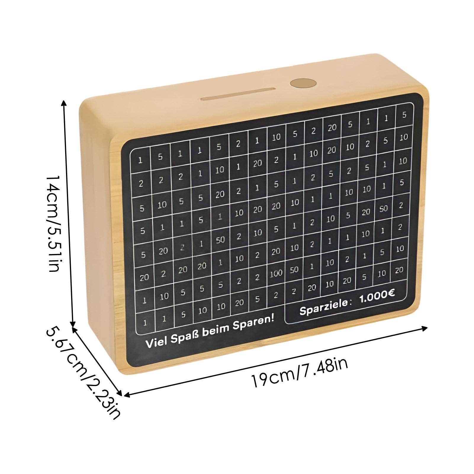 Salvadanaio Di Legno Con Contatore - Risparmia Fino A 3000€, Ideale Per Bambini E Adulti - Foto 13