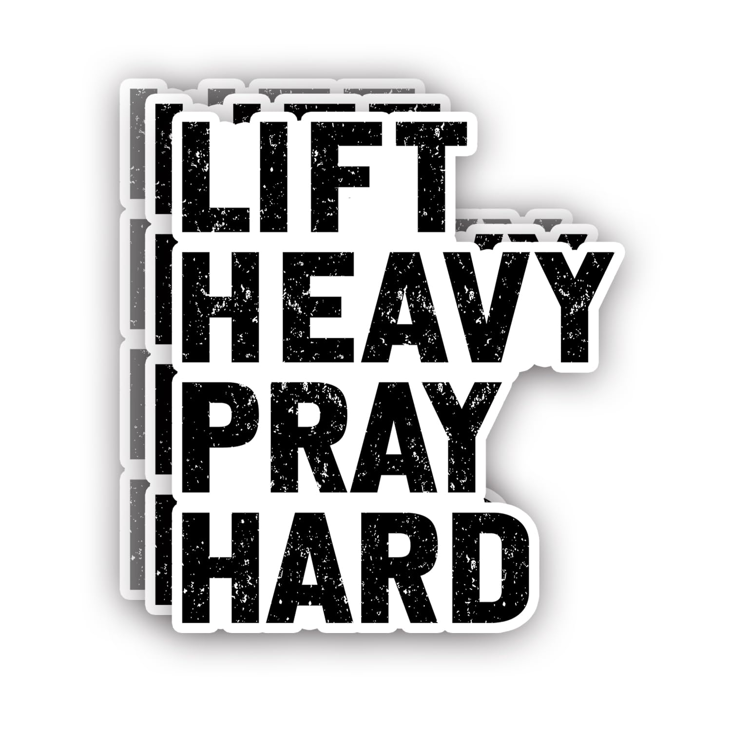 (3Pcs) Lift Heavy Pray Hard Sticker Christian Inspirational Funny Sayings Gym Weightlifting Vinyl Decals for Tumbler Kindles Laptop Water Bottles
