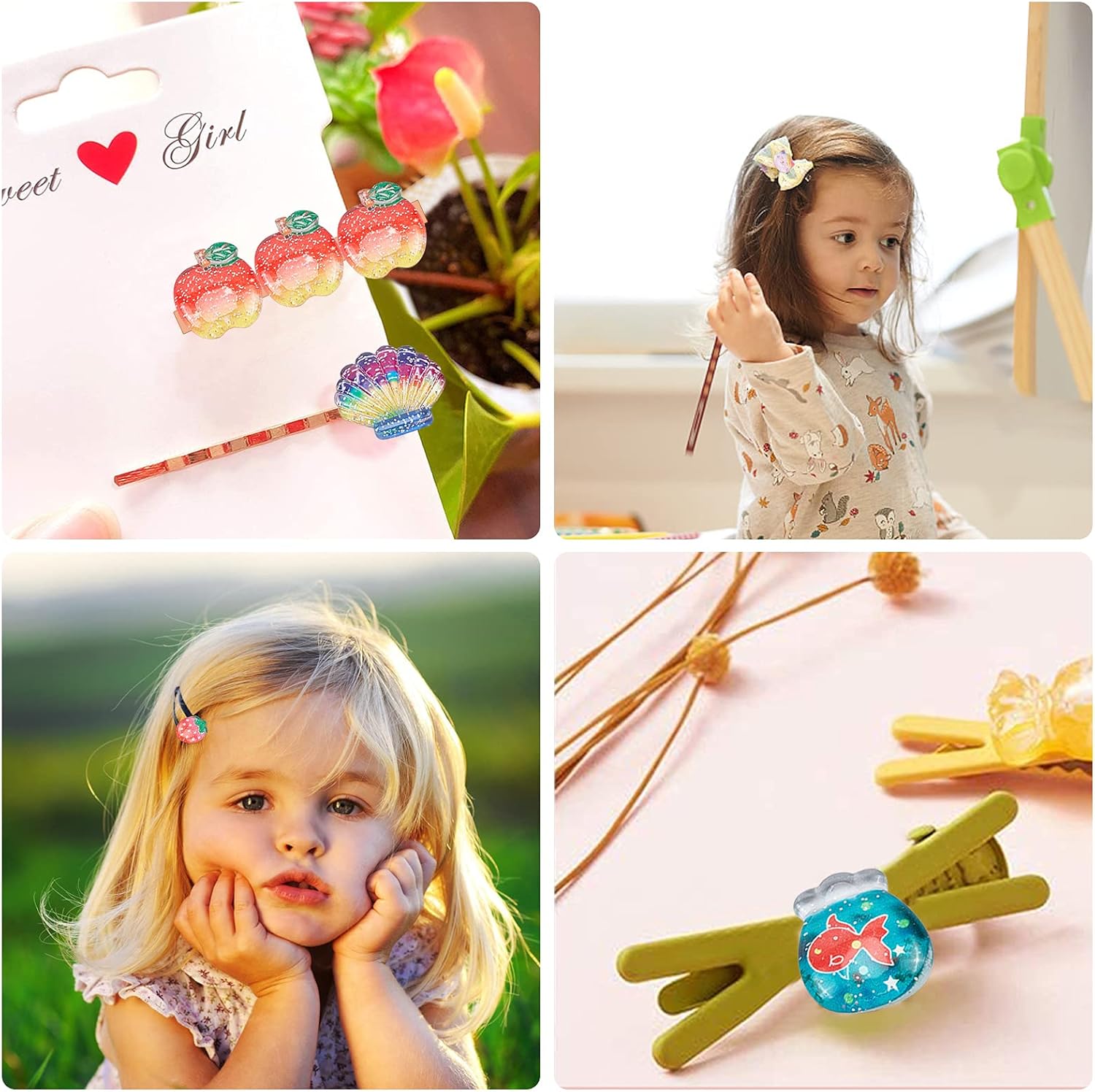 SUNNYCLUE 1 Box 18 Styles 36Pcs Food Animal Resin Cabochons with Glitter Powder, Strawberry Unicorn Lollipop Rainbow Slime Charms Embellishments for DIY Scrapbooking Decoration Jewelry Making