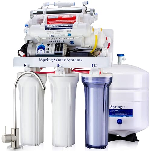 iSpring RCC1UP-AK, 100 GPD 7-Stage Reverse Osmosis Under Sink Water