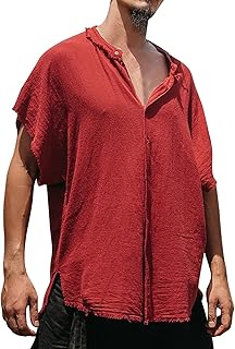 Linen shirt, men's short sleeve and long sleeve, men's cotton linen shirt, short sleeve Henley summer shirt, linen shirts, lightweight casual shirt, men's shirt, plain basic shirt for men