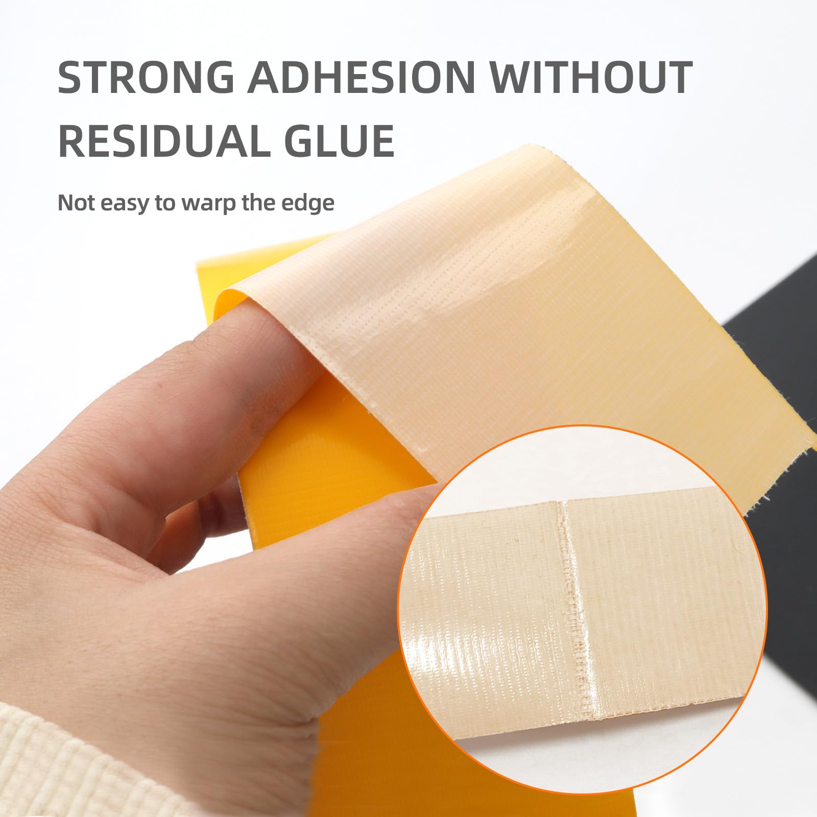 QILIMA Nastro adesivo nastro in tessuto qualità premium 50 mm x 25.1 m adesivo senza residui, forte, colore giallo