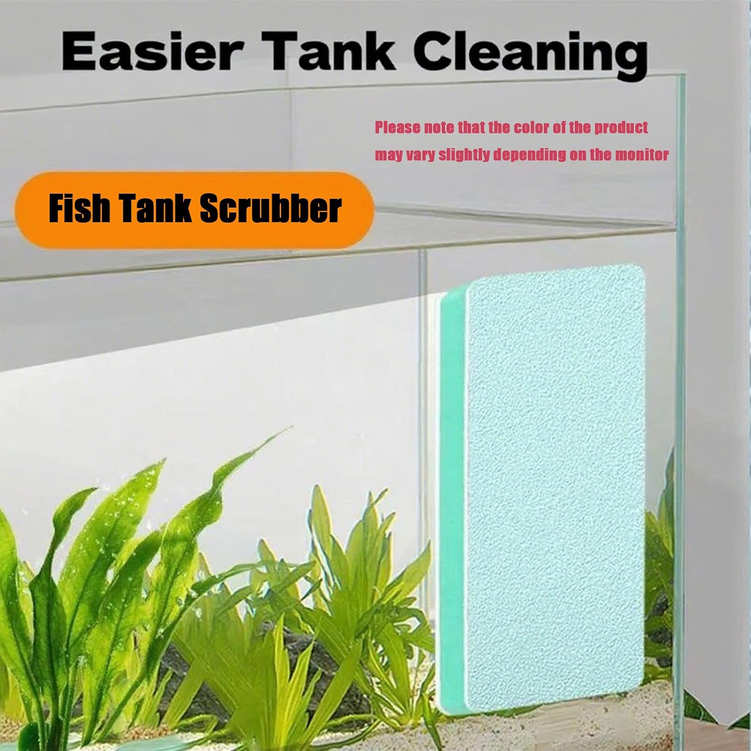 3 Packs Aquarium Limescale Remover, Fish Tank Glass Scraper & Sponge image 2