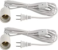 Vista 8 de ABI E26 - Adaptador de cable de alimentación de CA de 2 clavijas con interruptor de encendido/apagado, cable de 12 pies (paquete de 4)