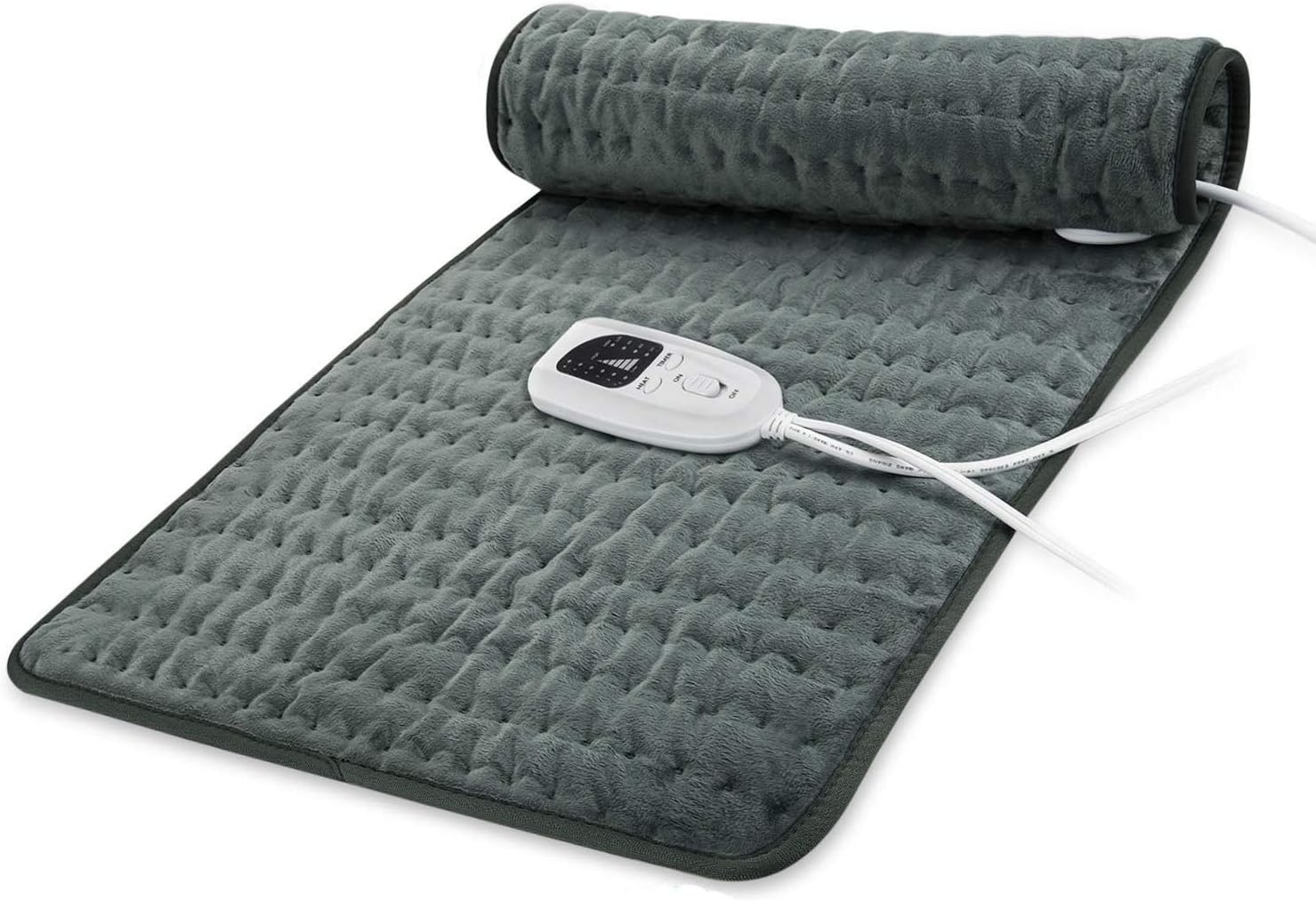 Exclusive Heating Pad, Electric Heat Pad for Back Pain and Cramps Relief - Electric Fast Heat Pad with 6 Heat Settings -Auto Shut Off (30 * 16)