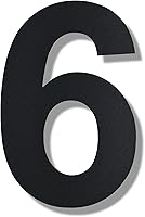 Vista 14 de BetLight Números de casa modernos, 10 pulgadas de alto, de acero inoxidable, flotante, número de dirección de casa para exteriores/negro/número 0