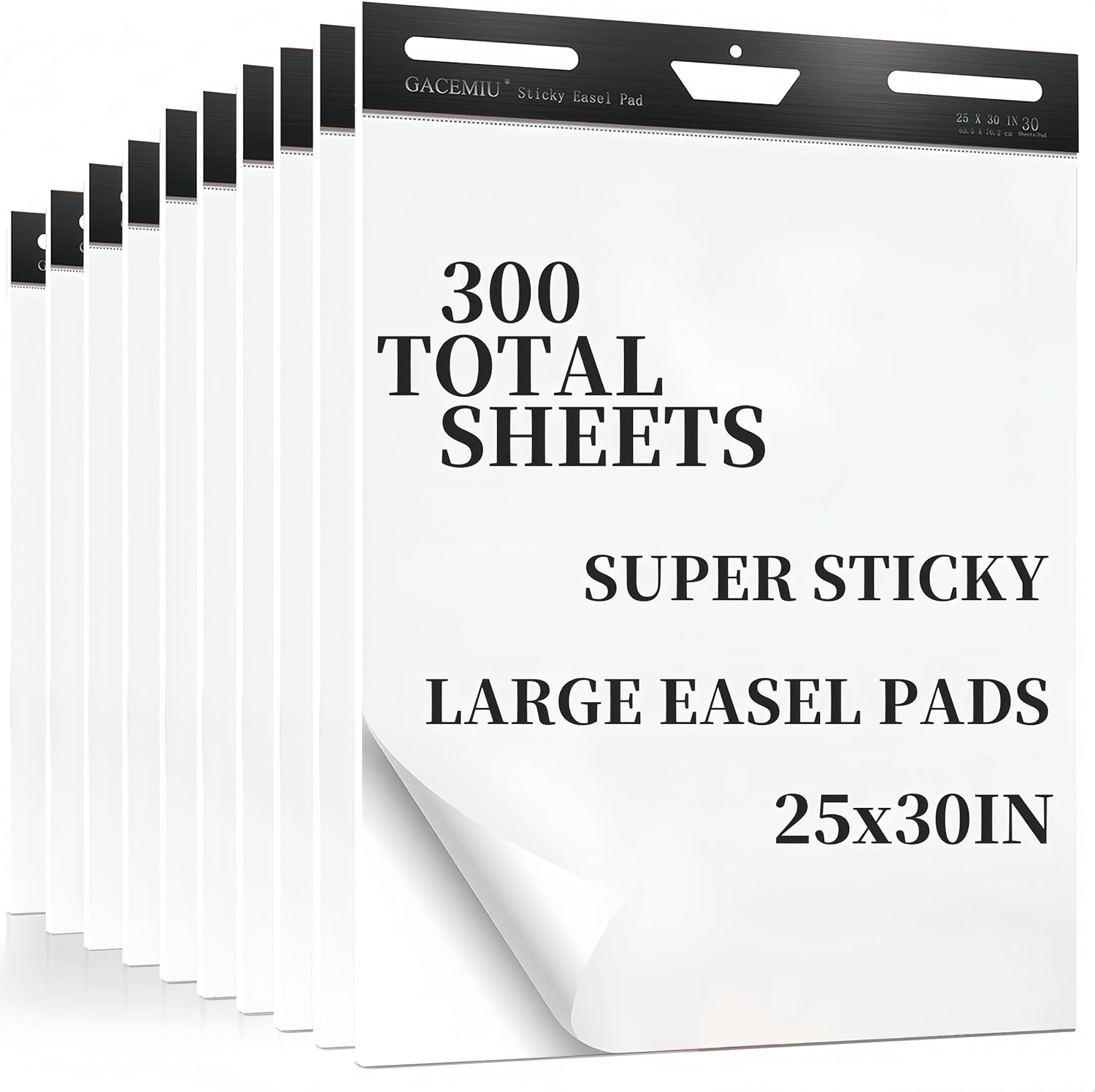Sticky Easel Pad,30 Sheets/Pad, Super Sticky Flip Chart Paper-10 pads,25 in x 30 in