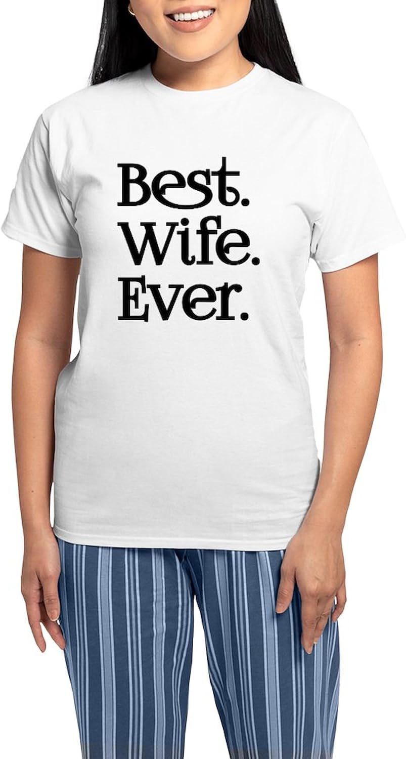 CafePress Best Wife Ever Pajamas Women's Novelty Cotton Pajama Set, Comfortable PJ Sleepwear