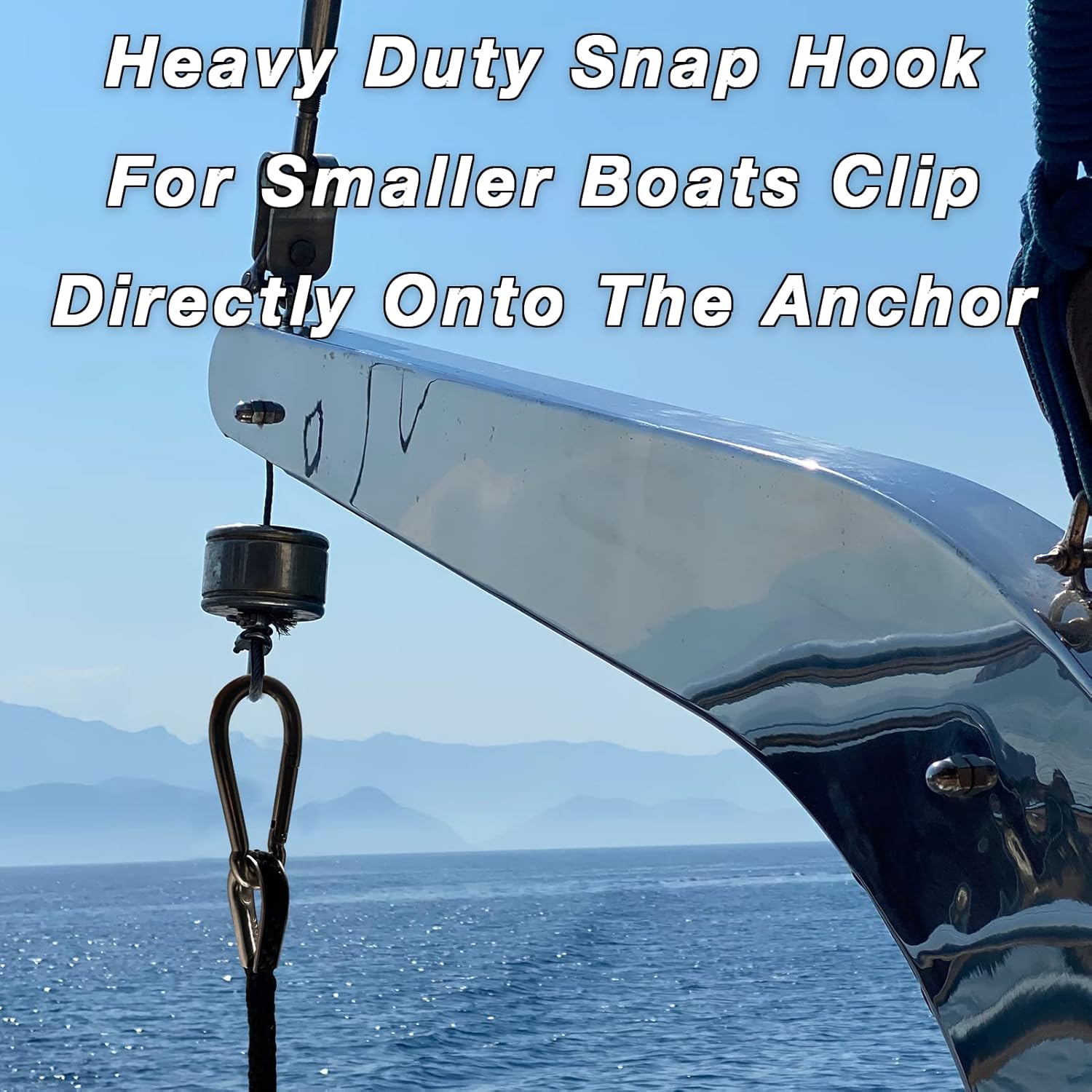 50 Feet Double Braided Nylon Boat Anchor Rope 3/8inch with 316 Stainless Steel Thimble and Heavy Duty Snap Hook Marine Grade Anchor line Black (Black, 50Feet) - Image 7