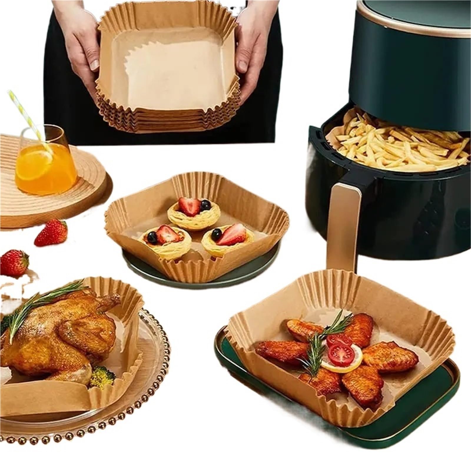 Tappetini da forno Fodera di carta da forno usa e getta 16-23 cm