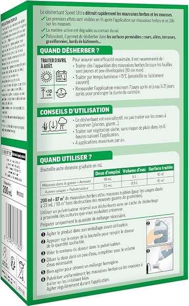 ROUNDUP Désherbant Jardin Polyvalent Concentré – Action 2-en-1 : Mauvaises Herbes & Mousses – Résultats dès 1h – 200ml - 3