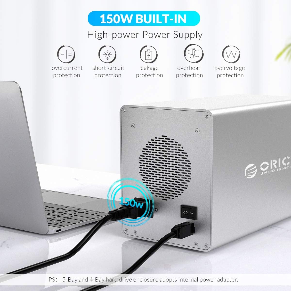 Buy 1 get 1 ORICO 4 Bay USB 3.0 to SATA External Hard Drive Enclosure Support 64TB, 2.5/3.5 inch HDD SSD Enclosure Built-in 150W Power/Dual Chip for Enterprise Data Storage Backup, Server Expansion (No RAID) One-Day Sale: Up to 50% Off ORICO 4 Bay USB 3.0 to SATA External Hard Drive Enclosure Support 64TB, 2.5/3.5 inch HDD SSD Enclosure Built-in 150W Power/Dual Chip for Enterprise Data Storage Backup, Server Expansion (No RAID)