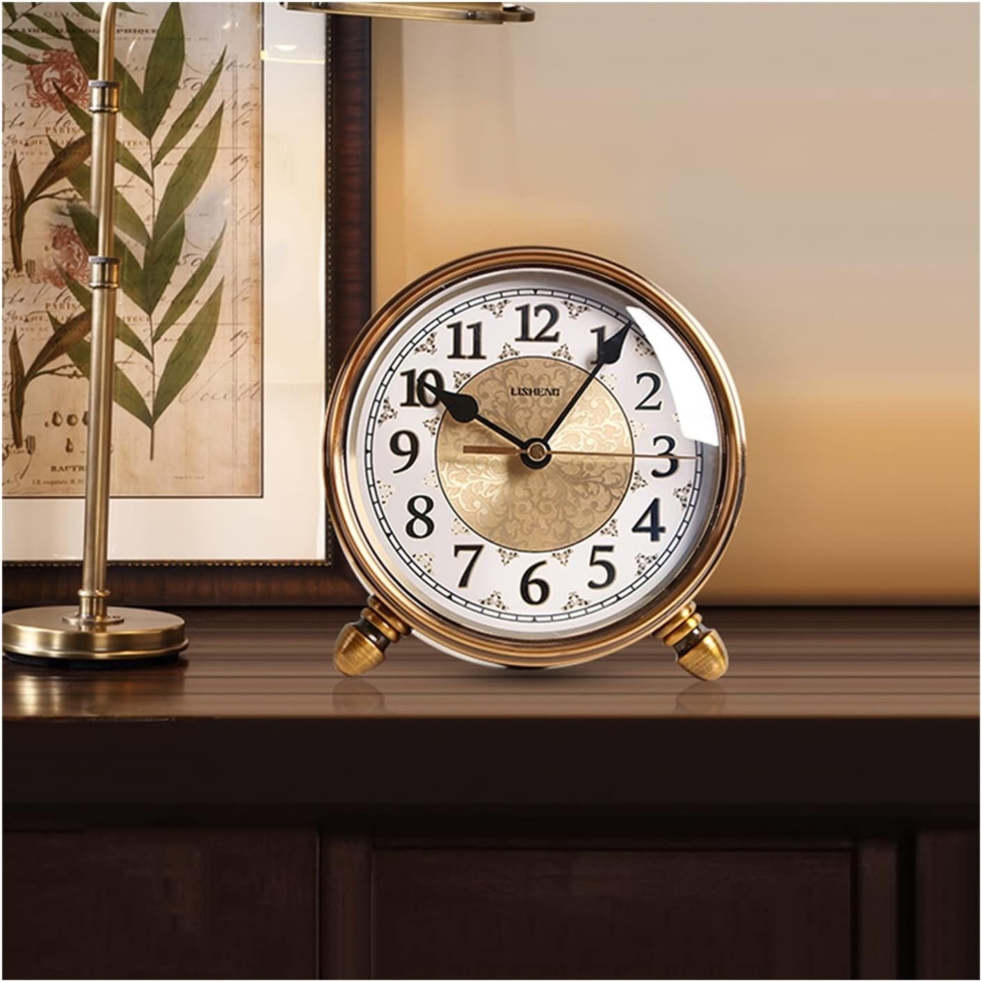 Mantle Clock Desk Clock Table Clock Simple Desktop Home Desktop Retro Fashion Living Room Decoration Clock Clock Mute Desk Clock Vintage Mantel Clock