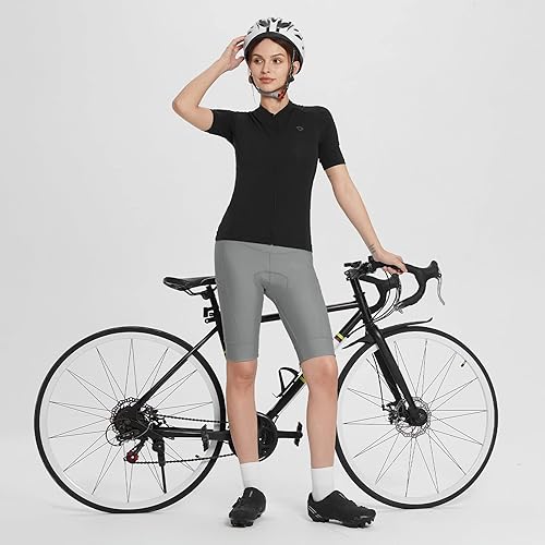 Miniatura 2 de baleaf Pantalones cortos de ciclismo para mujer, con acolchado 4D, bolsillos para bicicleta de carretera, cintura ancha, UPF50+