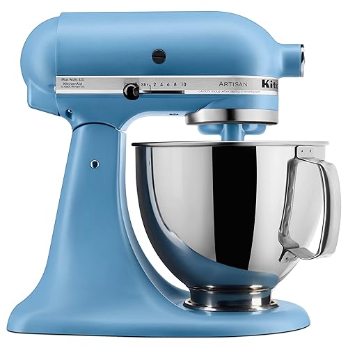 KitchenAid Artisan Series 5 Quart Tilt Head Stand Mixer with Pouring Shield KSM150PS, Blue Velvet - Blue Velvet