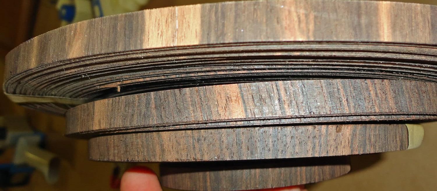Macassar Ebony Wood Veneer 3/8" x 120" Inlay or edgebanding 1/40th Thickness