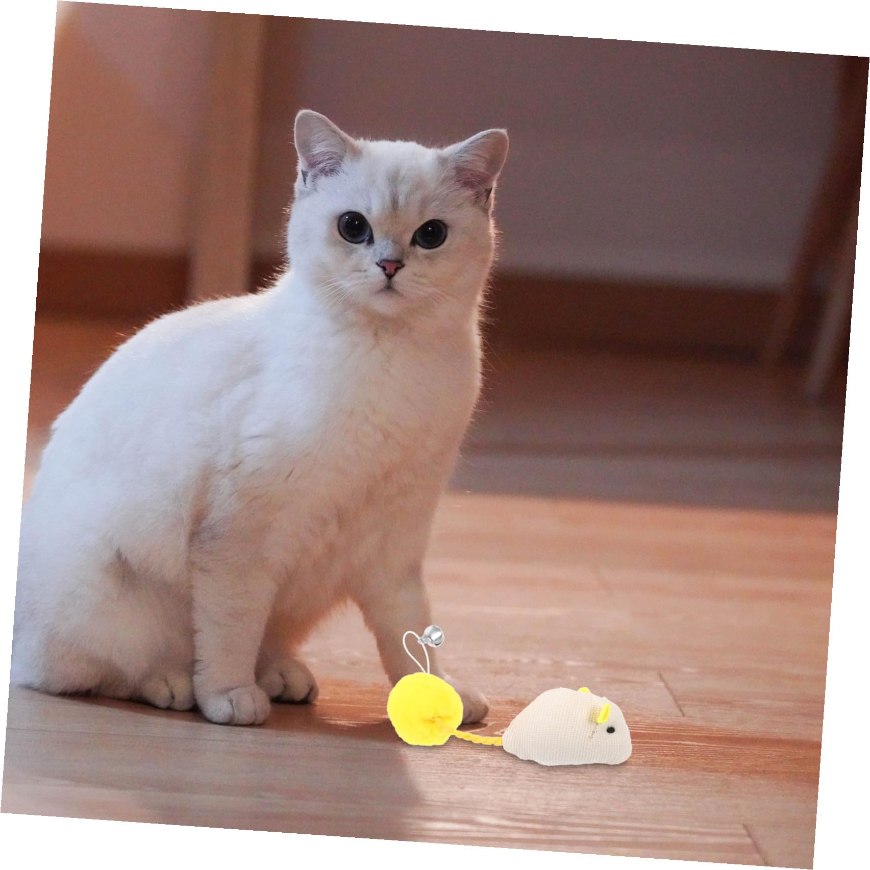 Toyvian Lot de 6 Jouets Souris en Peluche avec Clochette pour Chatons et Chats, Jouets Interactifs Vie Quotidienne, Couleurs Variées, Maintien de L'intérêt