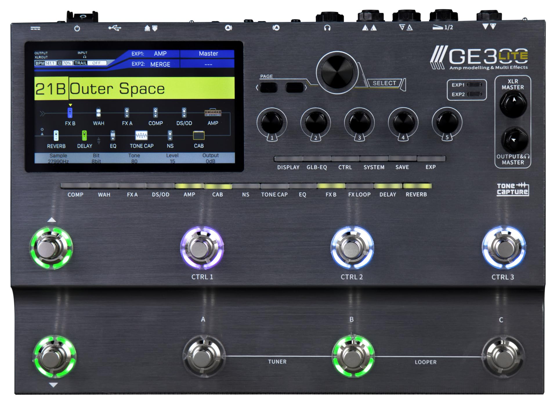 Mooer GE300 Lite - Amplificador de Potencia y Efectos múltiples