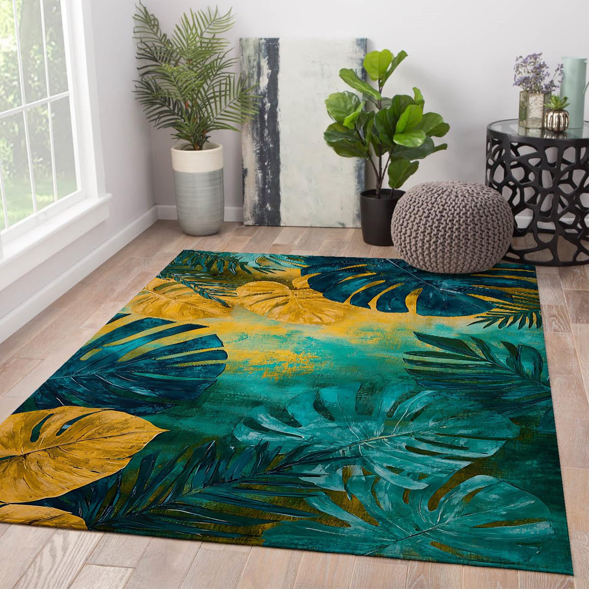 Tapis antidérapant 160x200cm lavable grand format avec envers sécurisé