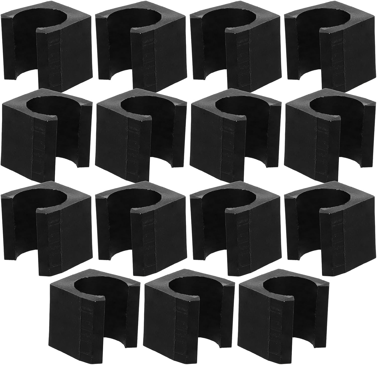 15pcs Wall Mount Pool Cue Holder and Fishing Rod Bracket Set, Sturdy Wall Cue Rack Clips for Billiards and Fishing Rod Storage, Space-saving Organizer for Game Room and Garage