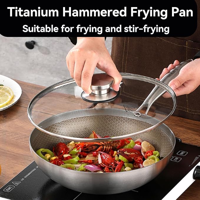 Wok de titanio con tapa 9.44 pulg miniatura 7