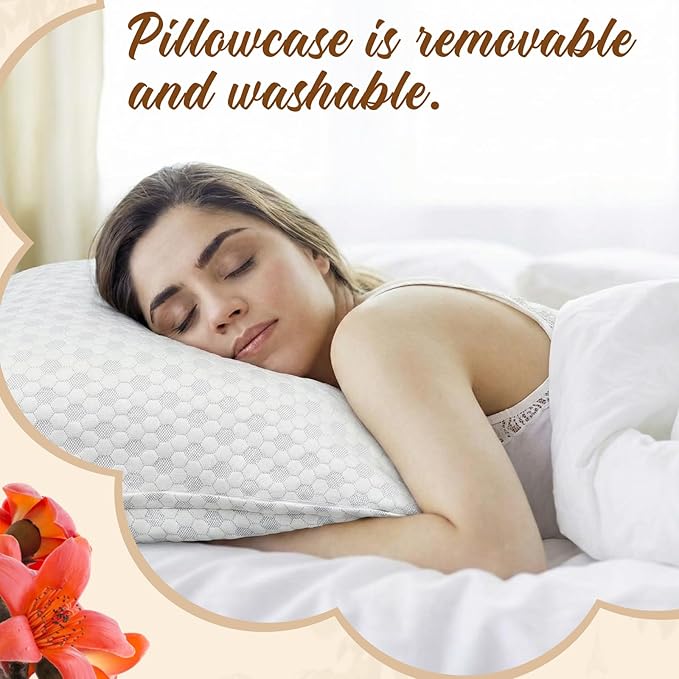 Almohada Kapok y Memory Foam 20 x 30 Pulgadas Ajustable miniatura 7