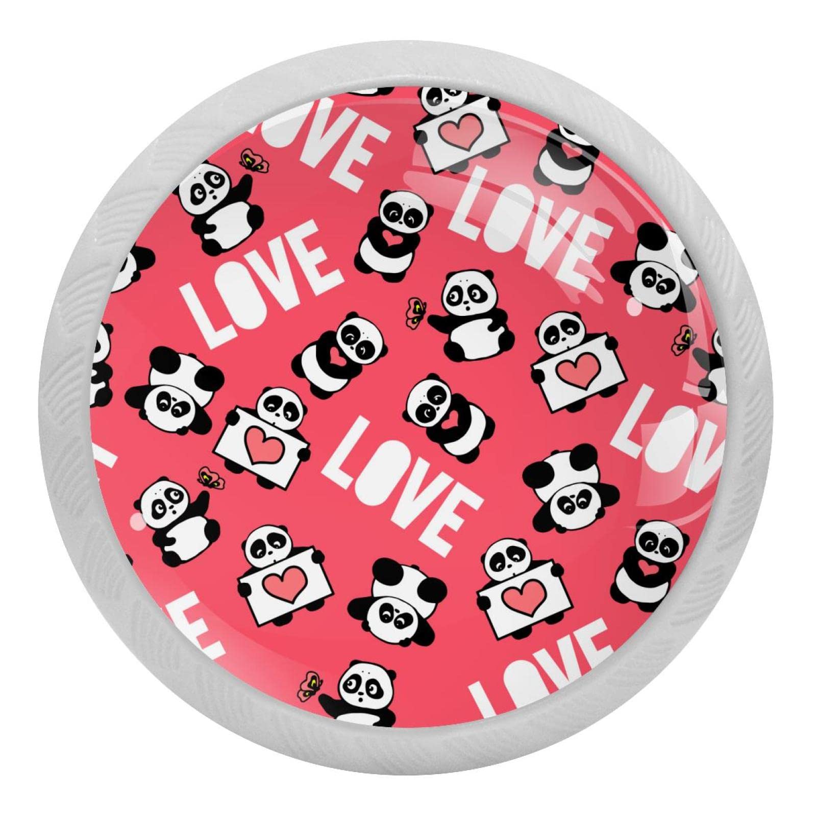 Boutons de tiroir en verre rose dans la cuisine : le secret d'une armoire moderne Love Panda