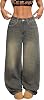 Jeans holgados para mujer, pierna ancha, denim, estilo Y2K, hip hop, ropa urbana 1