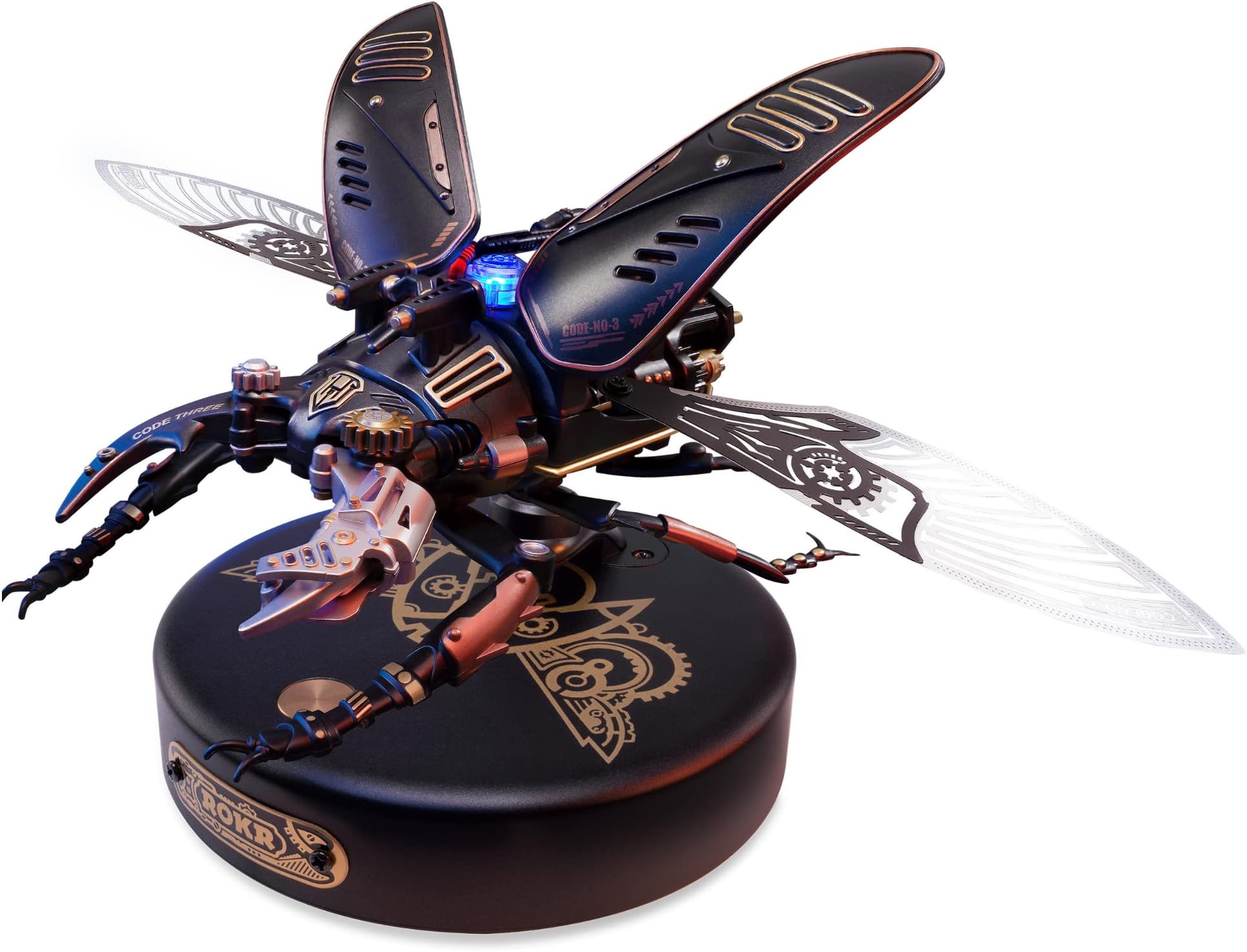 ROKR Storm Stag Beetle Model Kits For Adults to Build-3D Metal Puzzle- ABS And Metal Buds Insects Figurine-Steampunk Decoration Gift Idea For Toy Collectors Men Women(MI03)