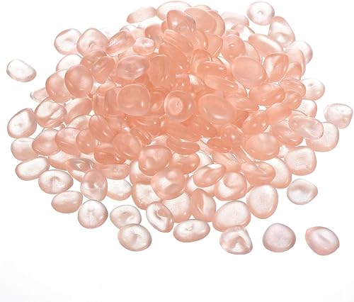 Vista 36 de MECCANIXITY 200 piedras brillantes de 0.512-0.669 in brillantes para decoración en la oscuridad, piedras luminosas, decoración de bricolaje naranja