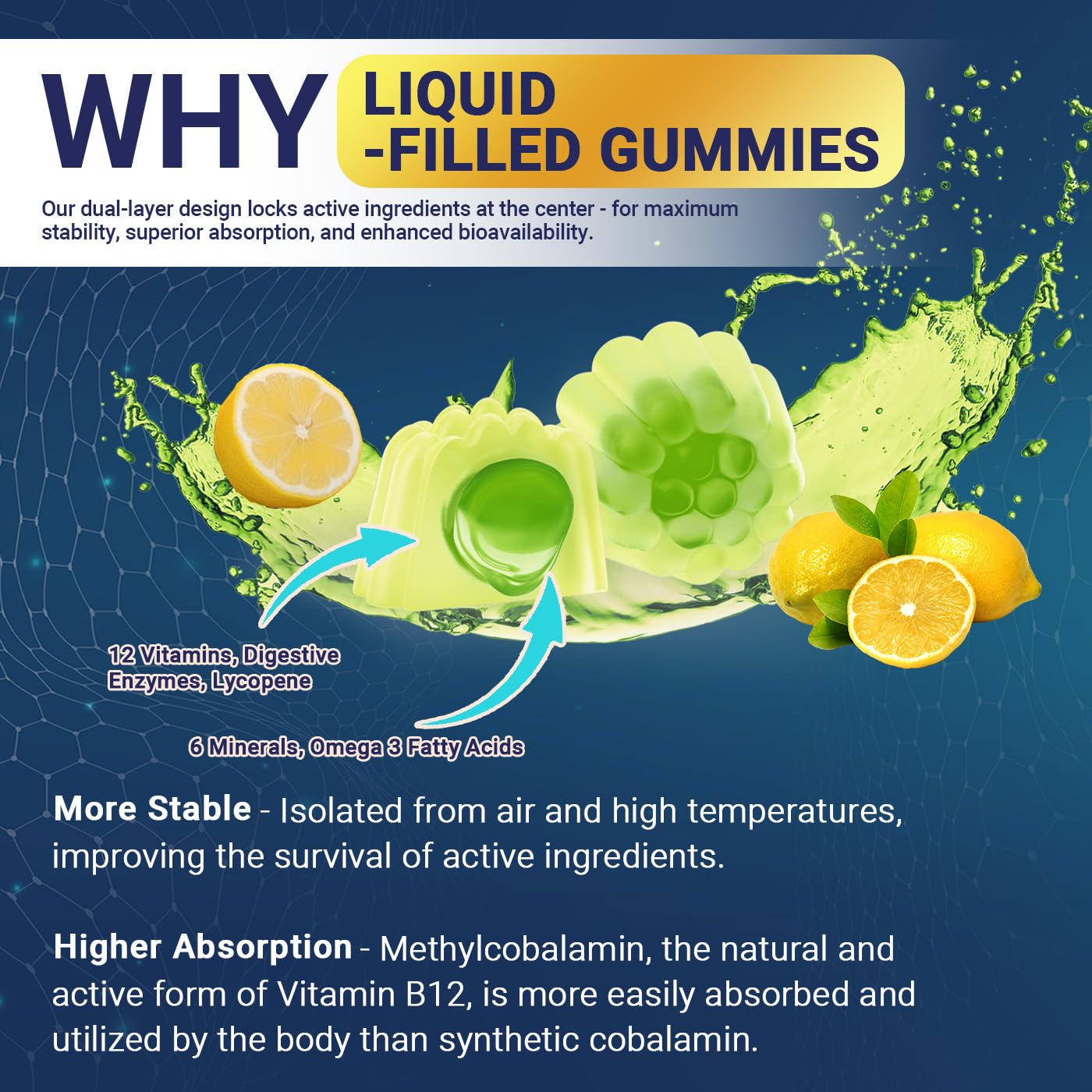 Mens Multivitamins Gummies, Methylated Multivitamin with Vitamins A C D K E — Amazon image 6