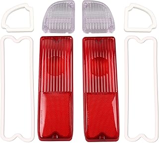 Pairs of Tail Lights and Reverse Lenses with Gaskets, Replacement for 1967-1972 Chevy & GMC Pickup Truck, Part Number 110202 110215 110216 C677209 (Original)