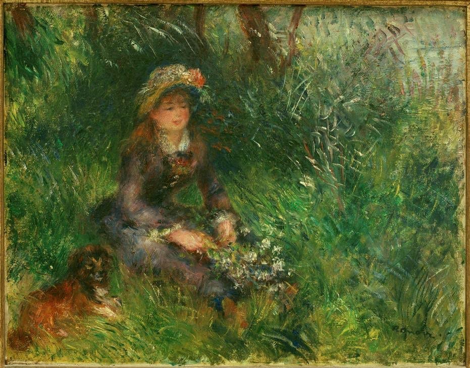Affiche Toile Aline Charigot Renoir 60x90cm impression d'art grand format haute fidelite