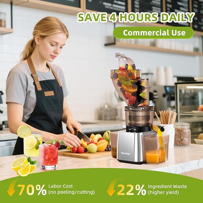 Extractor de Jugos Prensado en Frío 300W Doble Salida Alto R miniatura 7