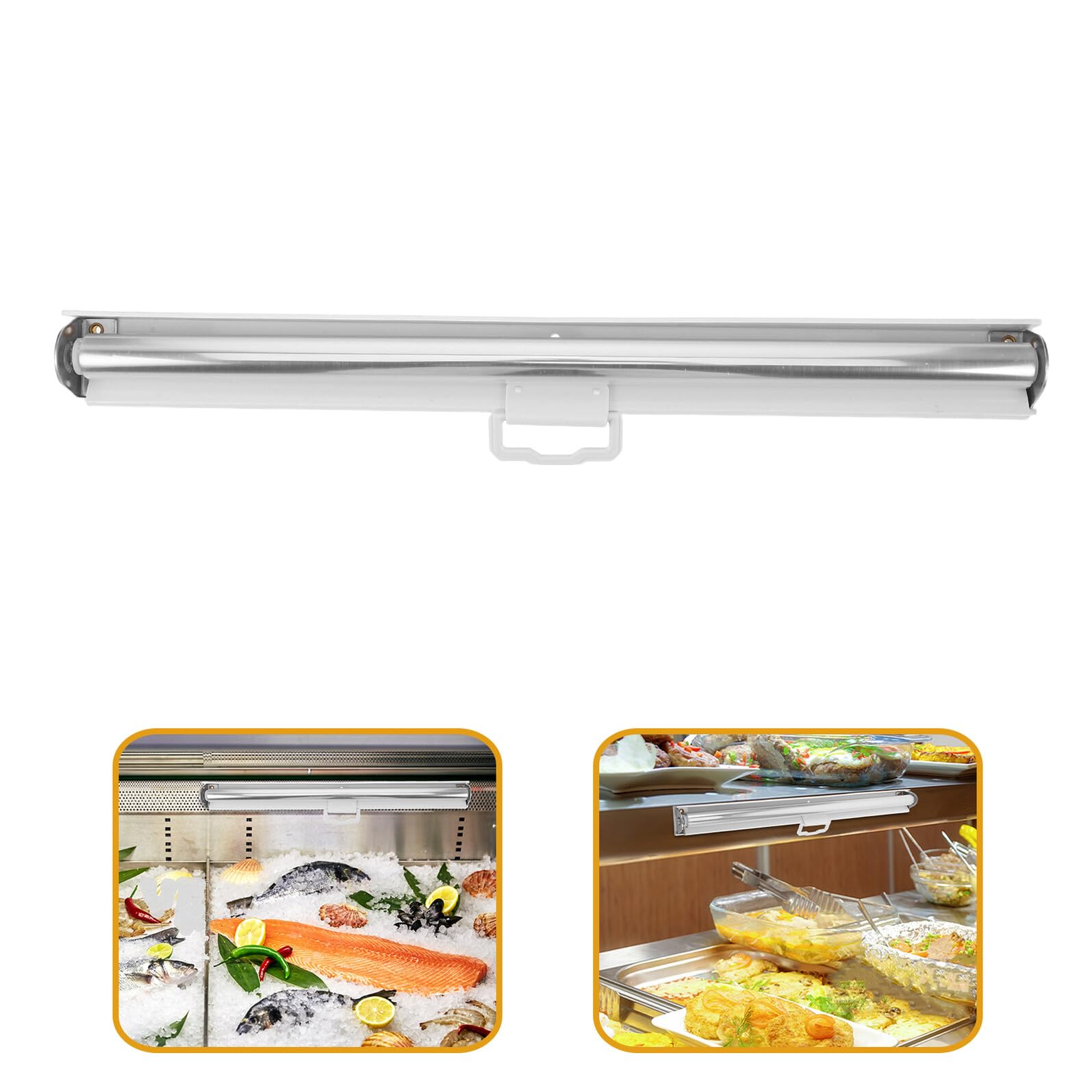 Tende a rullo in PVC trasparente, 55 cm, isolamento termico impermeabile, per vetrine refrigerate e armadi per alimenti, ideali per celle frigorifere e cucine.
