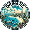 Okinawa Japan Mementos Souvenir Die Cut Decorative Flat Magnet 3-Inch