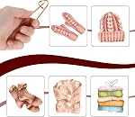 HARFINGTON Aiguilles circulaires à tricoter 16" Acier inoxydable US Aiguilles à tricoter 4/3.5 mm 4" avec support de mailles de tricot pour Conseil de tricotage rapide à pointe Sweater écharpes colliers